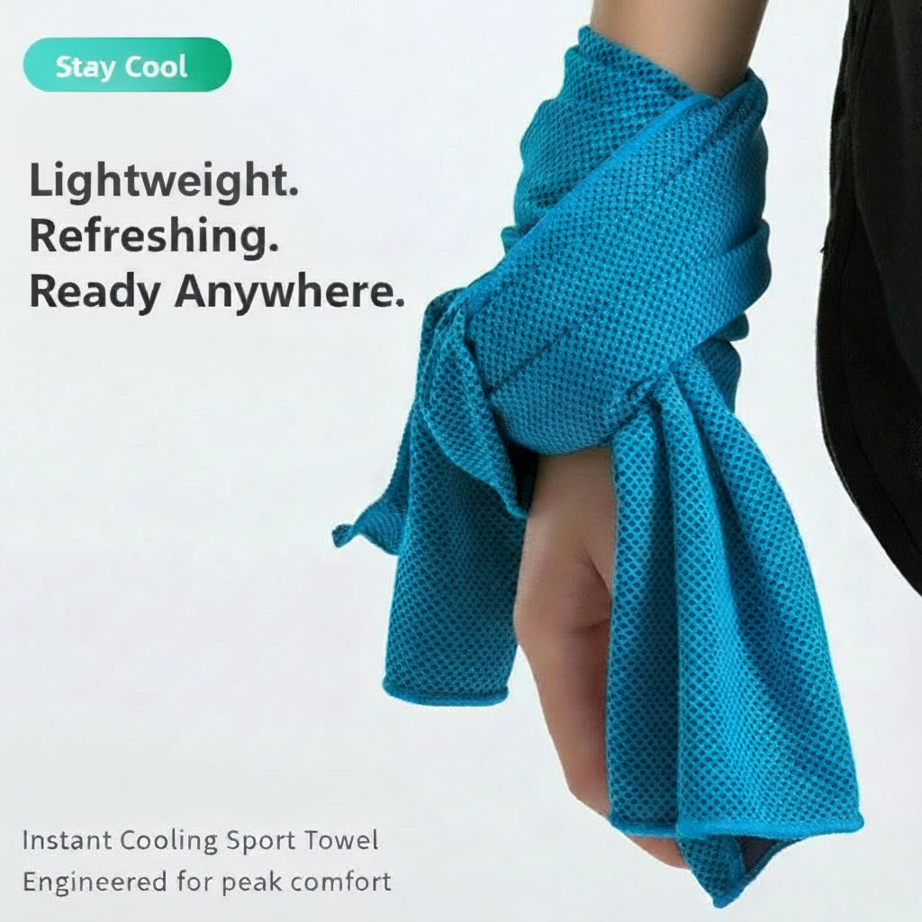 Extended Length Cooling Towel for Sports and Fitness